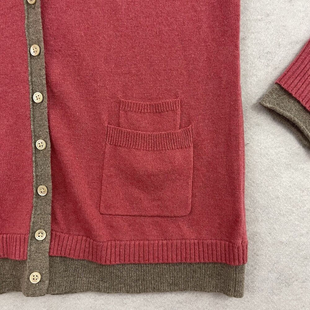 Banana Republic Cardigan Sweater Womens Size Large Pink Button Up Wool Cashmere - Picture 8 of 12